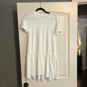White Short Sleeve Dress